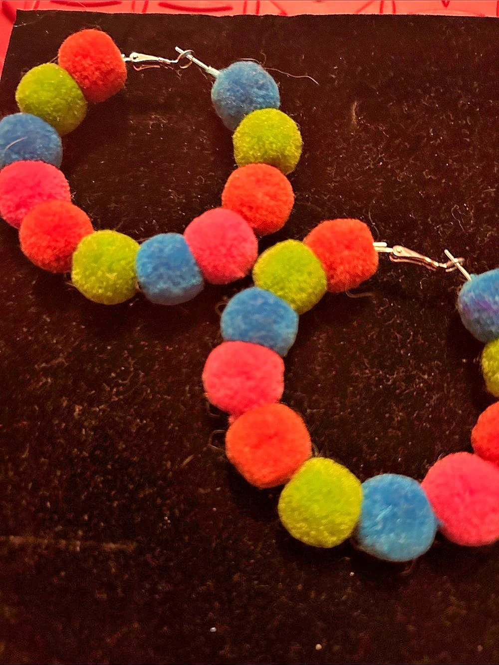 Colorful Pom-Pom earrings